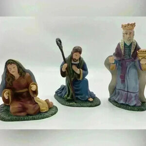 Thomas Kinkade Hawthorne Village Joseph, Mother Mary & King Caspar 2007 Figurine